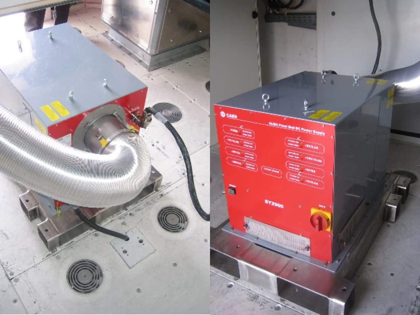 CAEN SY2900 units inside the ALMA antennas