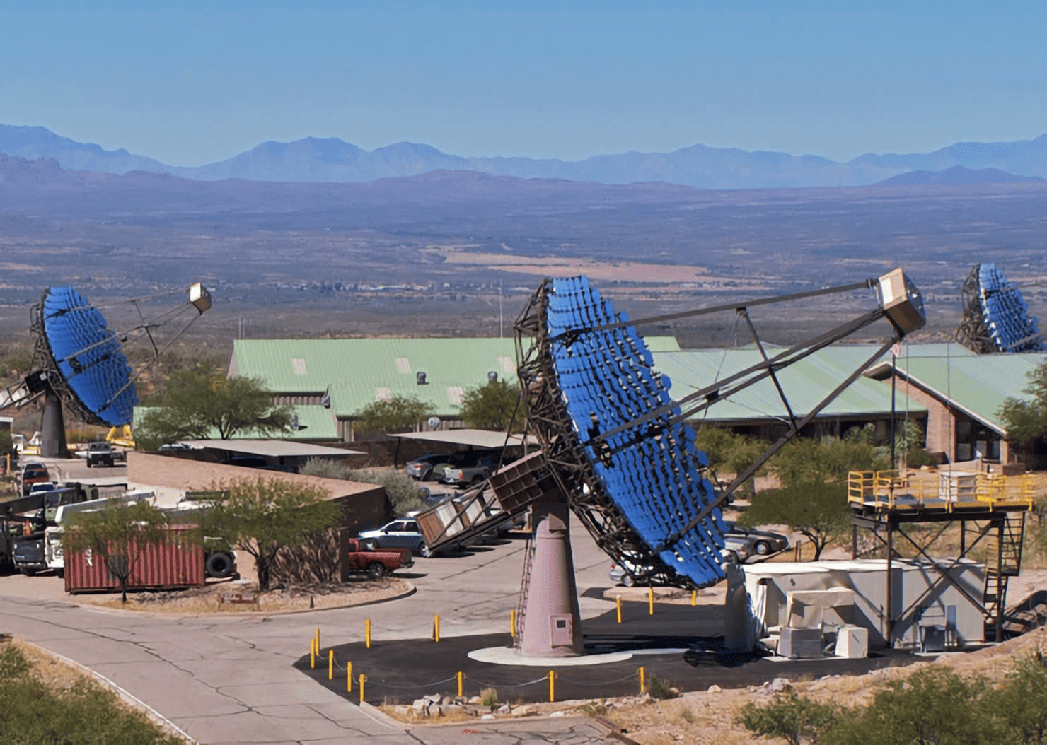 VERITAS array, an air Cherenkov telescope designed to detect low-energy cosmic rays. @ VERITAS