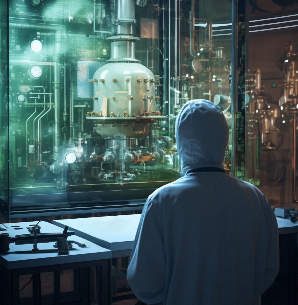 Person working for nuclear research